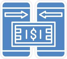 icono de vector de transferencia de dinero