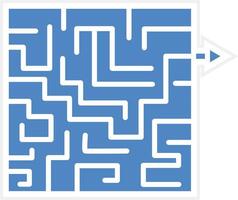 Maze Solution Vector Icon