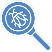 Bug Search Vector Icon