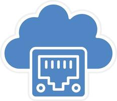 Cloud Ethernet Vector Icon