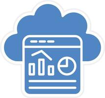 Cloud Stats Vector Icon