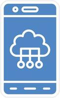 Mobile Cloud Vector Icon