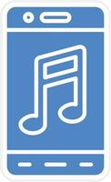 Mobile Music App Vector Icon