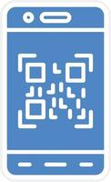 móvil qr código vector icono