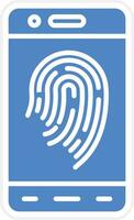 Mobile Fingerprint Vector Icon