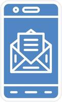 móvil correo vector icono