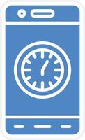 Mobile Clock Vector Icon