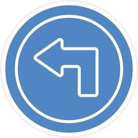 Turn Left Vector Icon