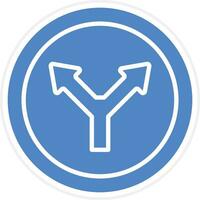 Y Intersection Vector Icon