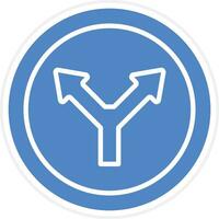 Y Intersection Vector Icon