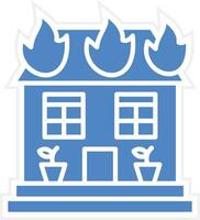 House On Fire Vector Icon