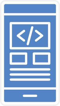 icono de vector de desarrollo de aplicaciones