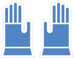 icono de vector de guantes de mano