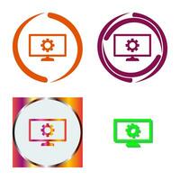Unique Network Settings Vector Icon