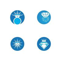 Jewelry Line Art Diamond Logo  Icon and Symbol vector