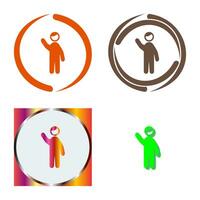 Waving to people Vector Icon