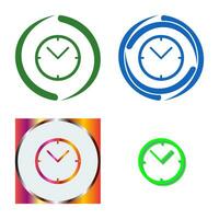 Unique Clock Vector Icon