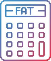 cuerpo grasa calculadora vector icono