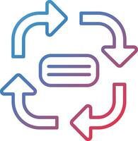 Clockwise Flow Chart Vector Icon