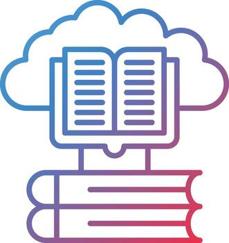 icono de vector de biblioteca de nube