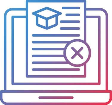 rechazado asignación vector icono