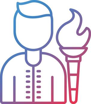 fuego comensal vector icono