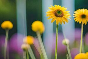 yellow sunflower by josephine kim. AI-Generated photo