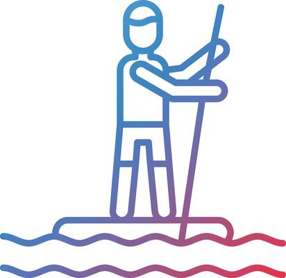 Standup Paddleboarding Vector Icon