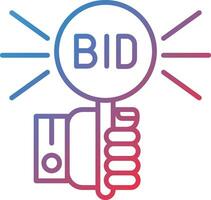 Bidding Paddle Vector Icon