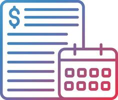 Yearly Sales Report Vector Icon