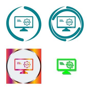 Unique Code Optimization Vector Icon