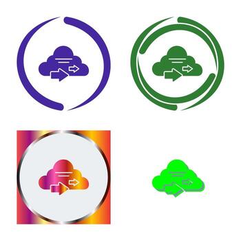 icono de vector de computación en la nube