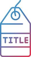 Title Tag Vector Icon