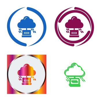 icono de vector de computación en la nube