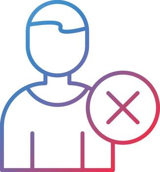 Eliminar usuario vector icono