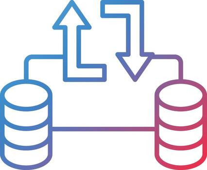 Database Transfer Vector Icon