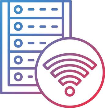 inalámbrico base de datos vector icono