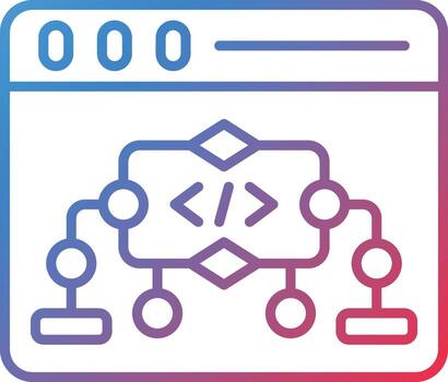 Website Algorithm Vector Icon