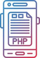 icono de vector de código php