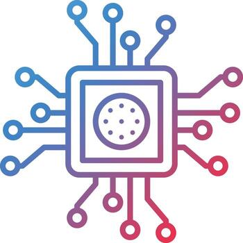 datos procesador vector icono