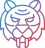 Saber Toothed Tiger Vector Icon
