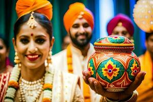 indian wedding in london. AI-Generated photo