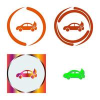 Unique Car on Fire Vector Icon