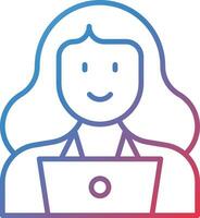 Programmer Female Vector Icon