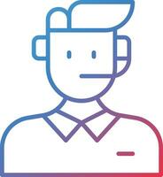 Tech Support Agent Male Vector Icon