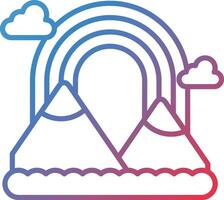 Rainbow Landscape Vector Icon