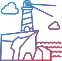 Lighthouse Landscape Vector Icon