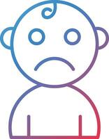 Sad Baby Vector Icon