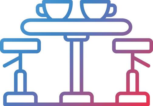 icono de vector de mesa de café