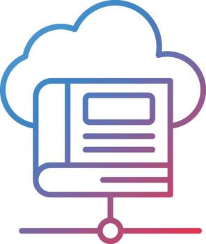 estudiar base de datos vector icono